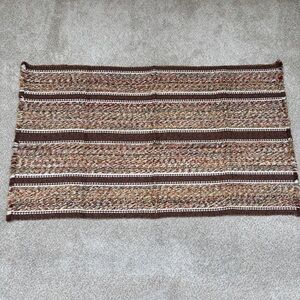 Vintage Multi-Color Woven Multicolor Hook Rug Kitchen Throw Decorative 41x24"